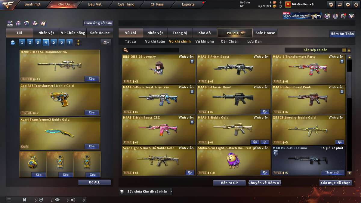 shop acc cf uy tin gia re